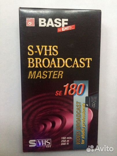 Видеокассеты новые VHS TDK HS30, Basf S-VHS SE180