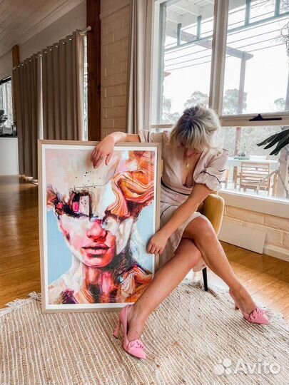 Картина девушка портрет поп арт