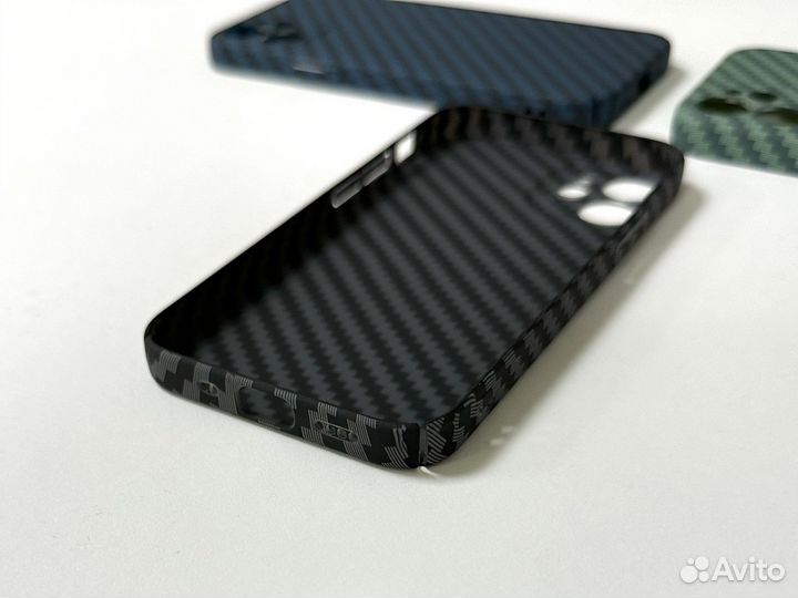 Чехол на iPhone 12 Mini под Карбон