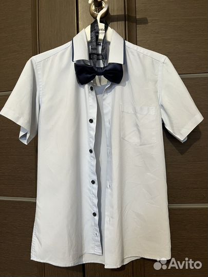 Рубашка школьная, бабочка