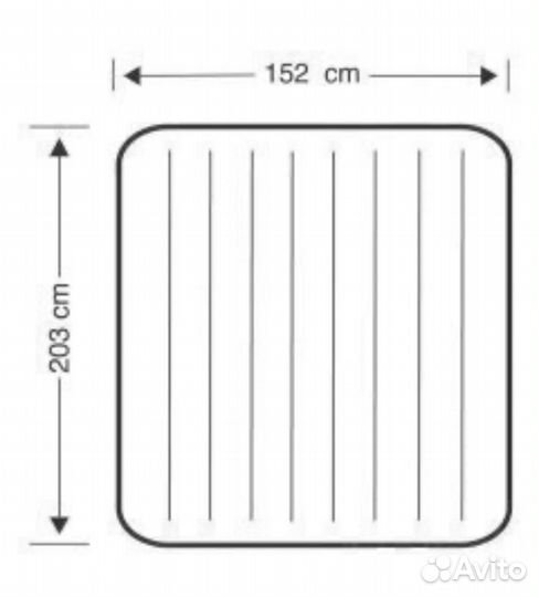 Матрас надувной 152 х 203 х 25 см