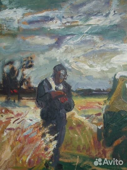 Соцреализм. Агроном в поле