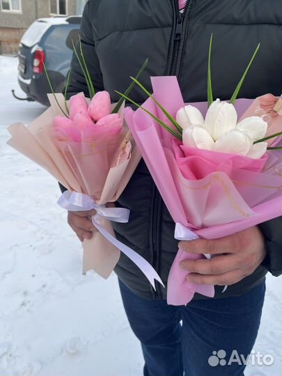 Букет из мыльных роз