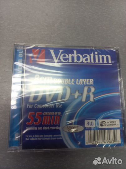 Диски DVD+R 8 см verbatim 55 мин.43583