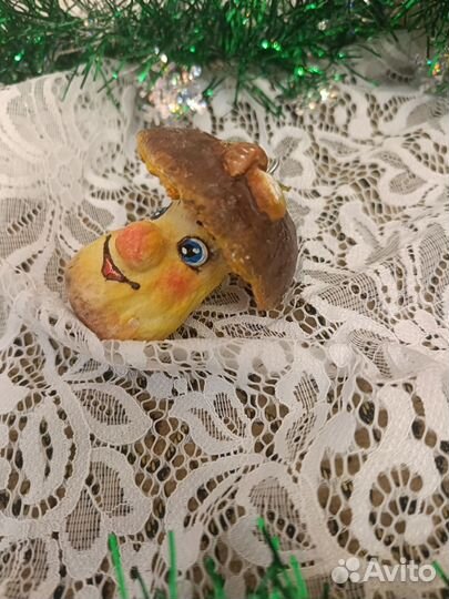 Ватные елочные игрушки# гриб боровик