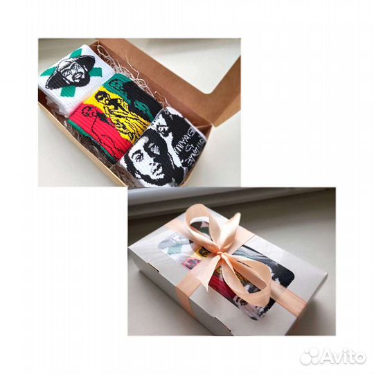 Боксы подарочные с носочками