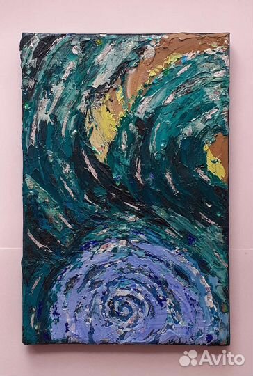 Картина Абстрактная Волна, акрил