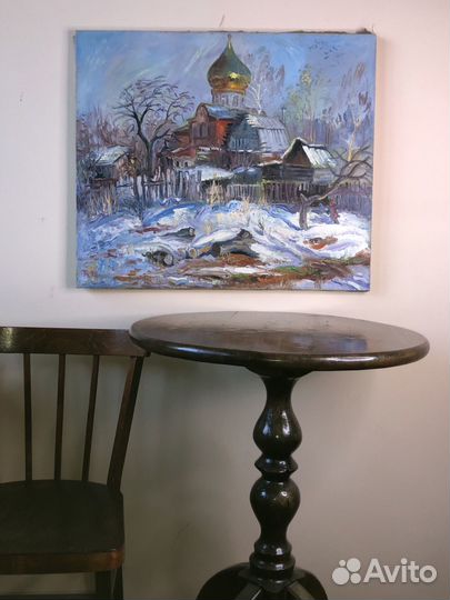 Картина В.И. Тарасов «Боголюбский храм» 1998 г