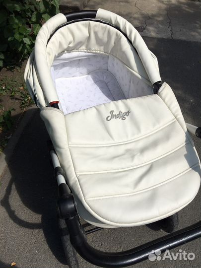 Коляска 2 в 1 Indigo эко кожа