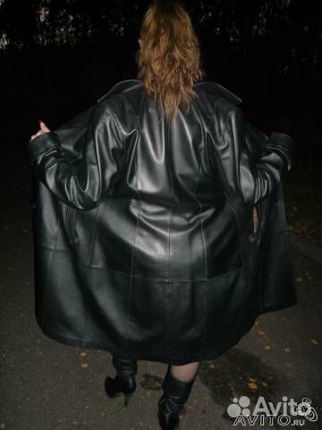 Плащ кожаный