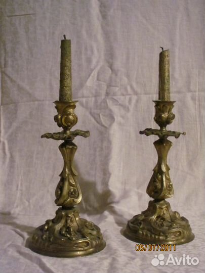 Подсвечники бронза19век