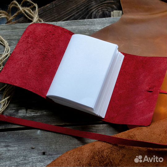 Кожаный блокнот А6 с мягким переплетом