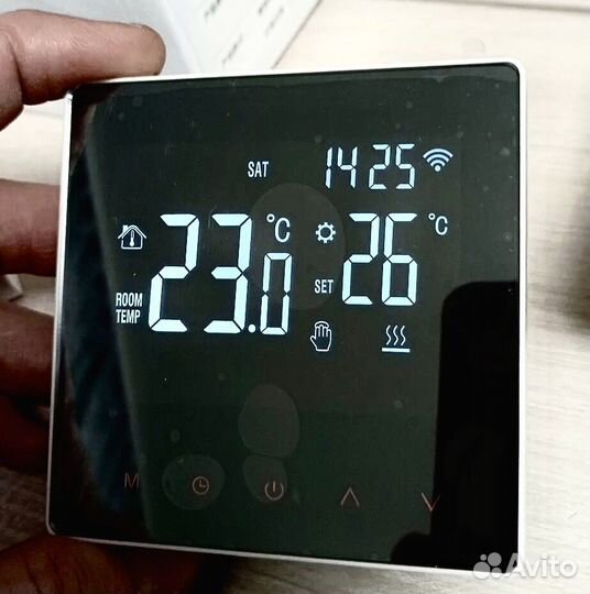 Умный зеркальный терморегулятор Алиса 16А WiFi без