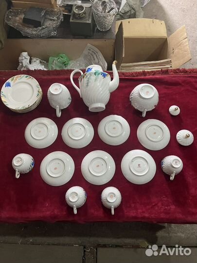 Кофейный сервиз лфз колокольчики СССР