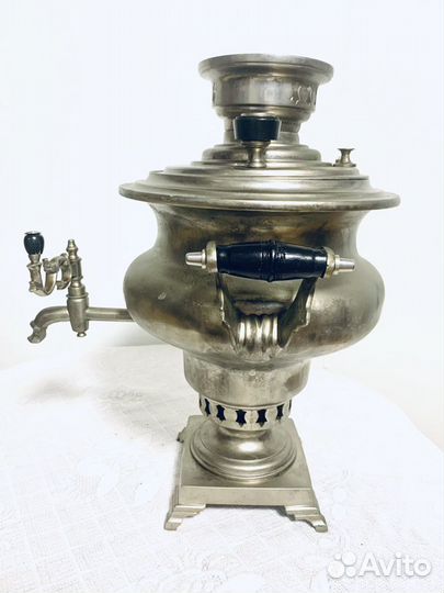 Самовар старинный угольный «репка»