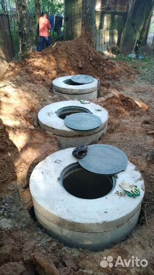 Септик из бетонных колец Копка Септиков Траншей