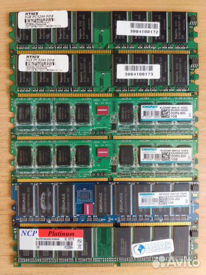 Оперативная память DDR2, DDR1