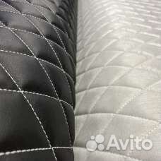 Экокожа стеганая ромб