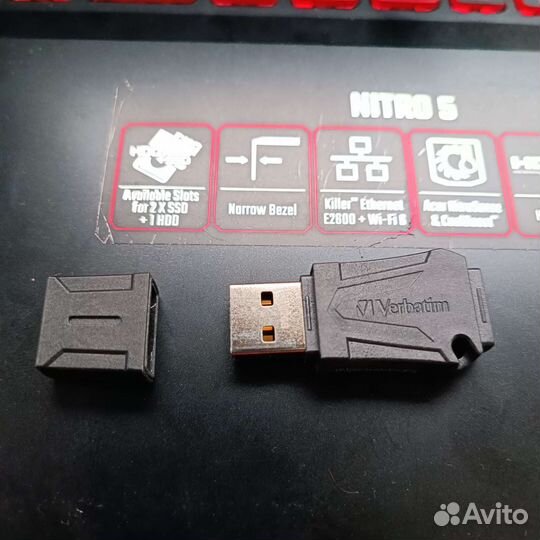 Флешка Verbatim Tough Max 32 гб, черный