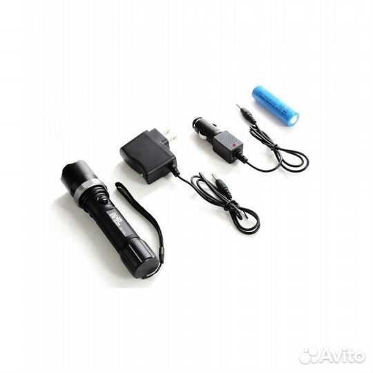 Фонарь ручной FL-504 Линза, zoom, акб