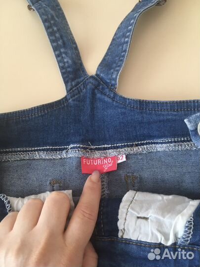 Комбинезон джинсовый на девочку 92