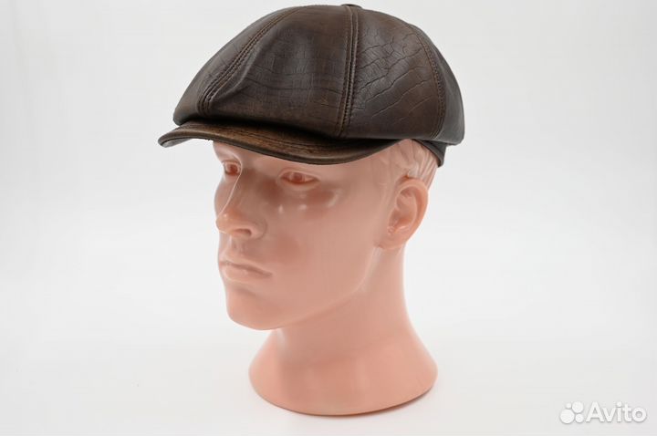 Восьмиклинка кожаная коричневая