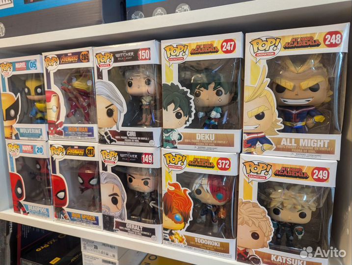 Funko Pop Witcher, Marvel, Hero Academia, Deadpool