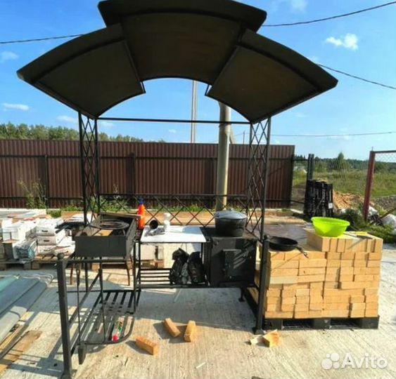 Мангал с печкой