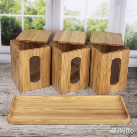 Набор банок для сахара/соли/чая 3шт