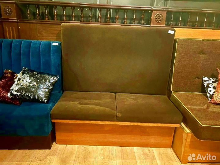 Диван серый без подлокотников