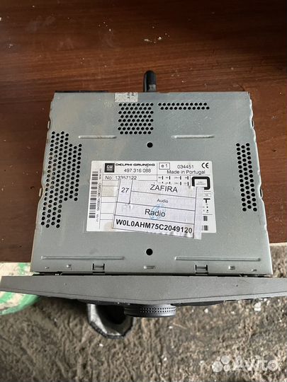 Штатная магнитола опель зафира б