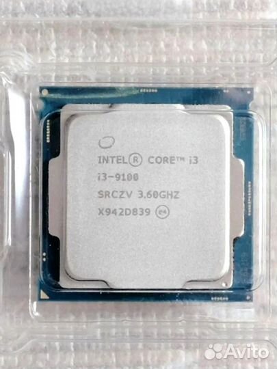 Процессор intel core i3 9100 Box 4x4GHz + кулер