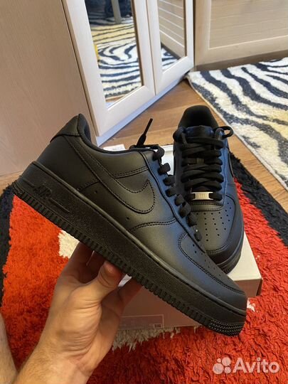 Nike Air Force 1 07 Черные Оригинал