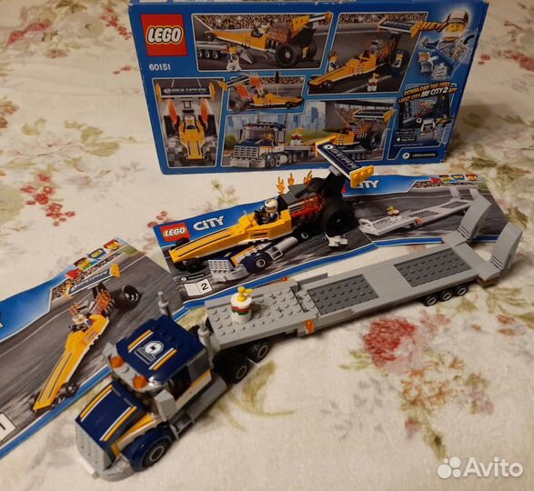 Грузовик и гоночная машина lego city (оригинал)