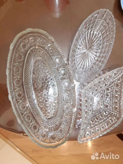 Хрусталь СССР ваза селедочница салатник