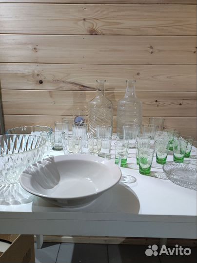 Блюдо салатник рюмки стопки стаканы сосуд