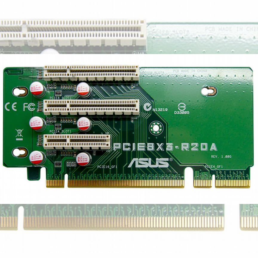 [PCIE8X3-R20A] Переходная Плата Asus Pcie8x3-R20a Pci-E