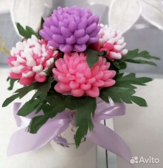 Букет цветов из мыла ручной работы