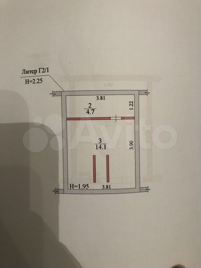 Гараж, 21 м²