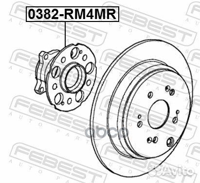 Ступица задняя 0382RM4MR Febest