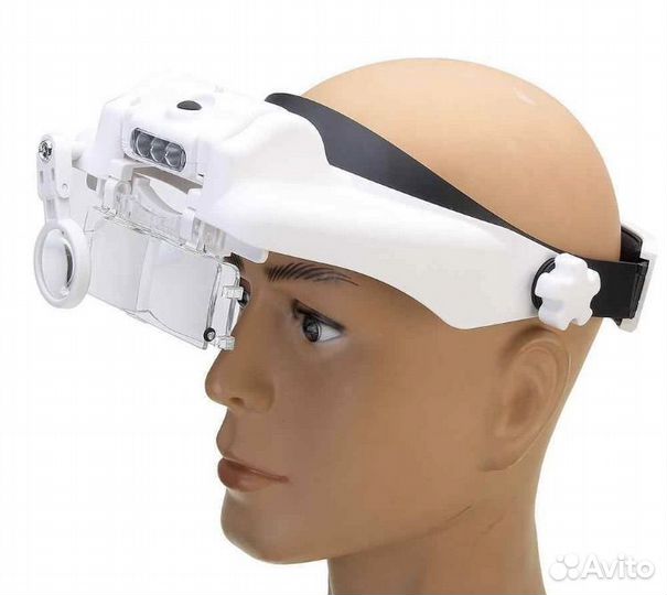 Очки-лупа налобная бинокулярная с подсветкой