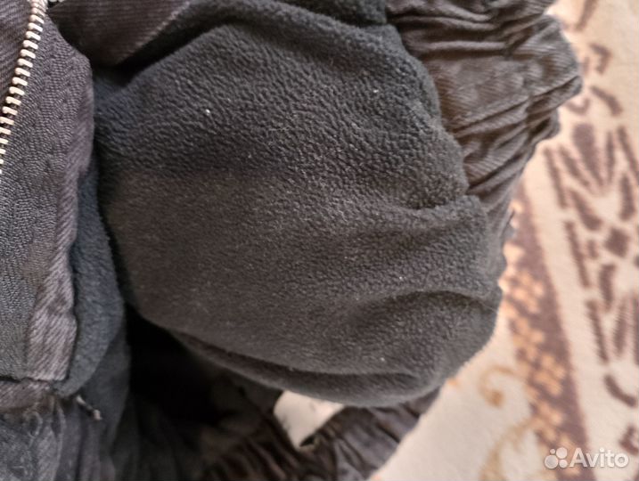 Джинсы чёрные на флисе Gloria Jeans 128-134