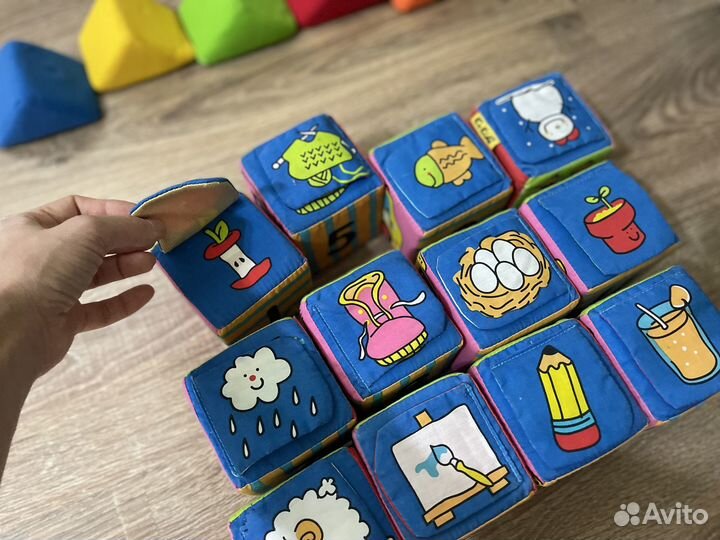 Мягкие обучающие кубики к’s kids