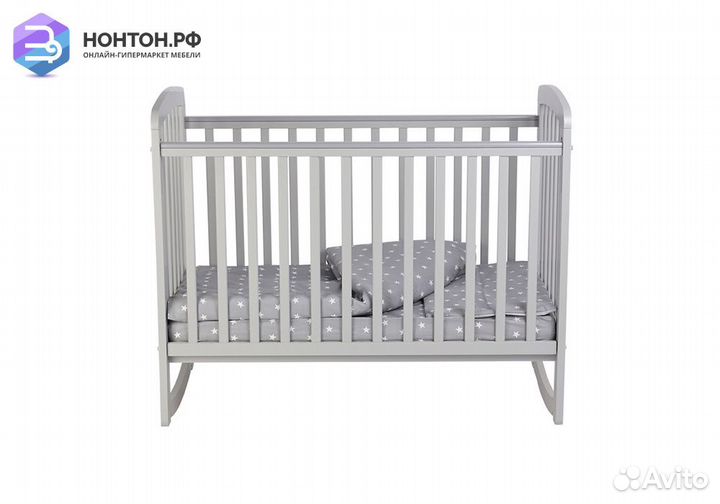 Кроватка детская Simple 304 серая