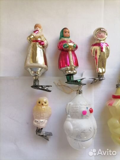 Ёлочные игрушки стеклянные СССР Советские