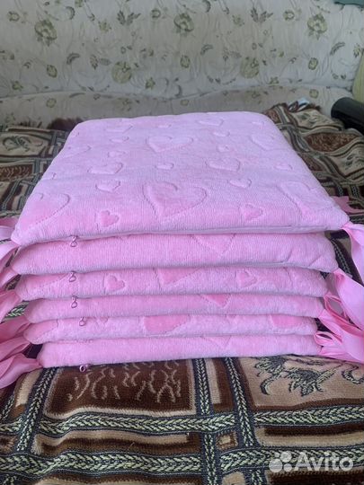 Бортики в кроватку+ плед в подарок