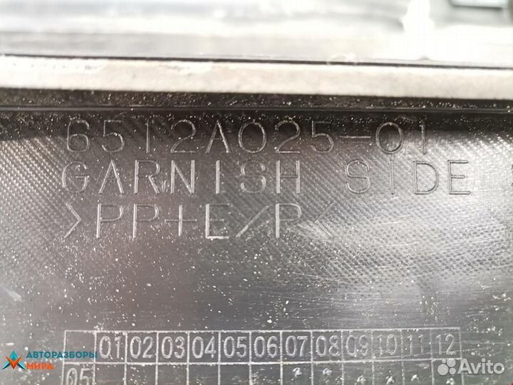 Накладка на порог Mitsubishi Outlander 2006