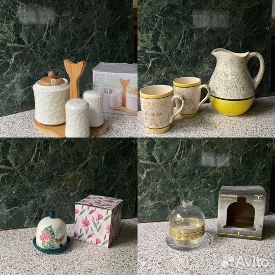 Кружки чашки с блюдцами подарочный набор чайник