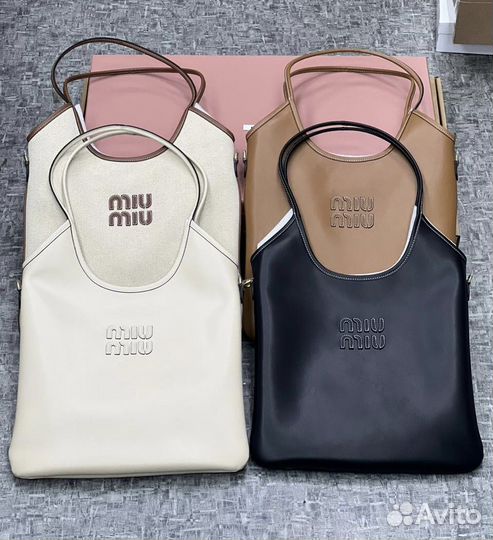 Сумка шопер кожаный Miu Miu