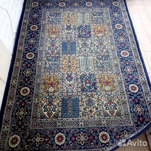 Ковер Икеа Valby Ruta Синий